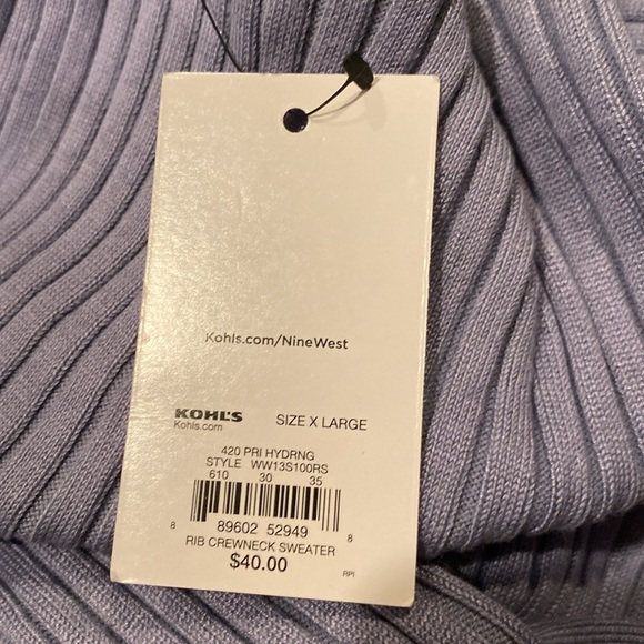 XL Nine West blue light sweater - new with tags - Picture 4 of 5